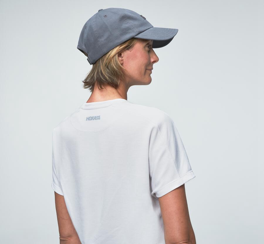 Hoka One One Womens Tee - Lifestyle - White - XYOV86342